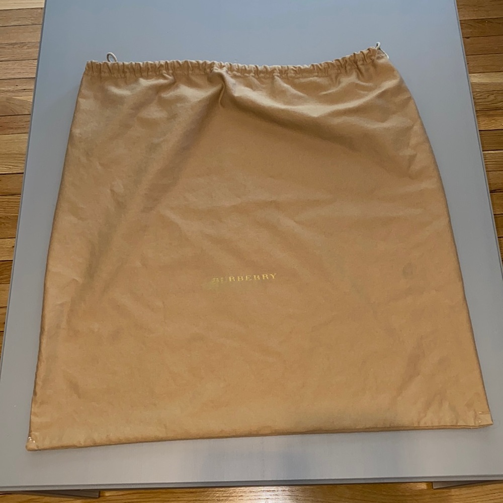 Jumbo Burberry Dust Bag.
